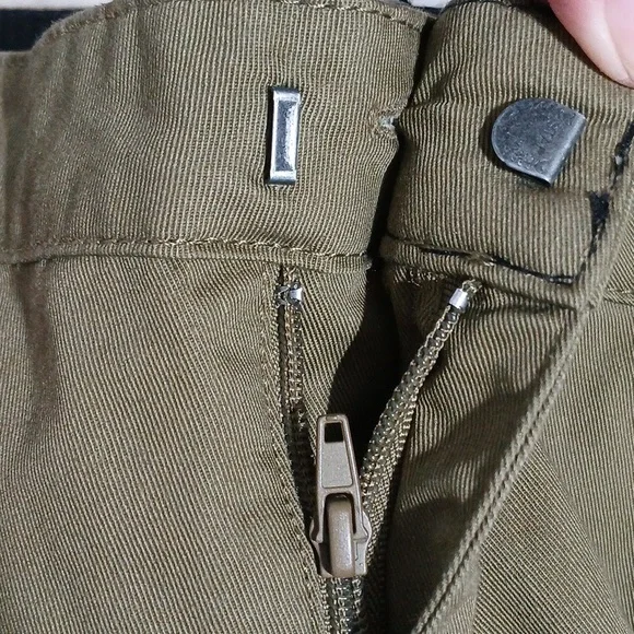 Volcom So Chickie High Rise Pants Olive Green, Womens Size 26 - Picture 12 of 12